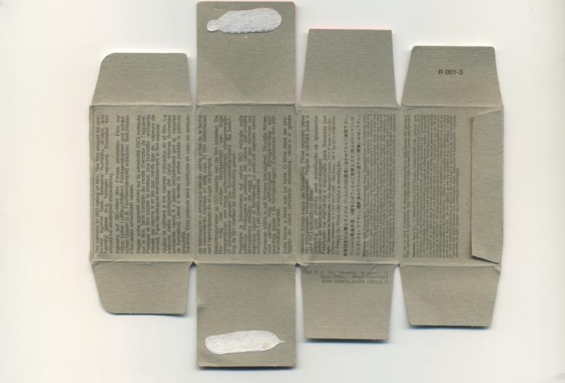 Agfa Vista 35mm film box inside