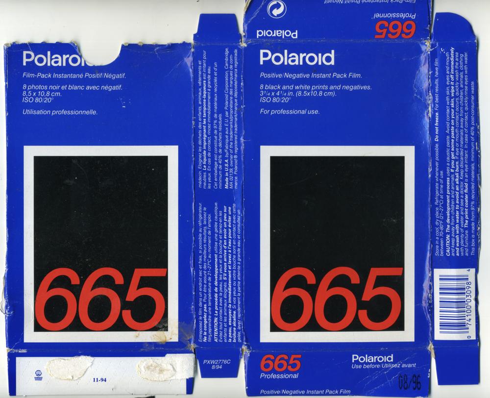 Polaroid 665 Pack Film film_box_outside