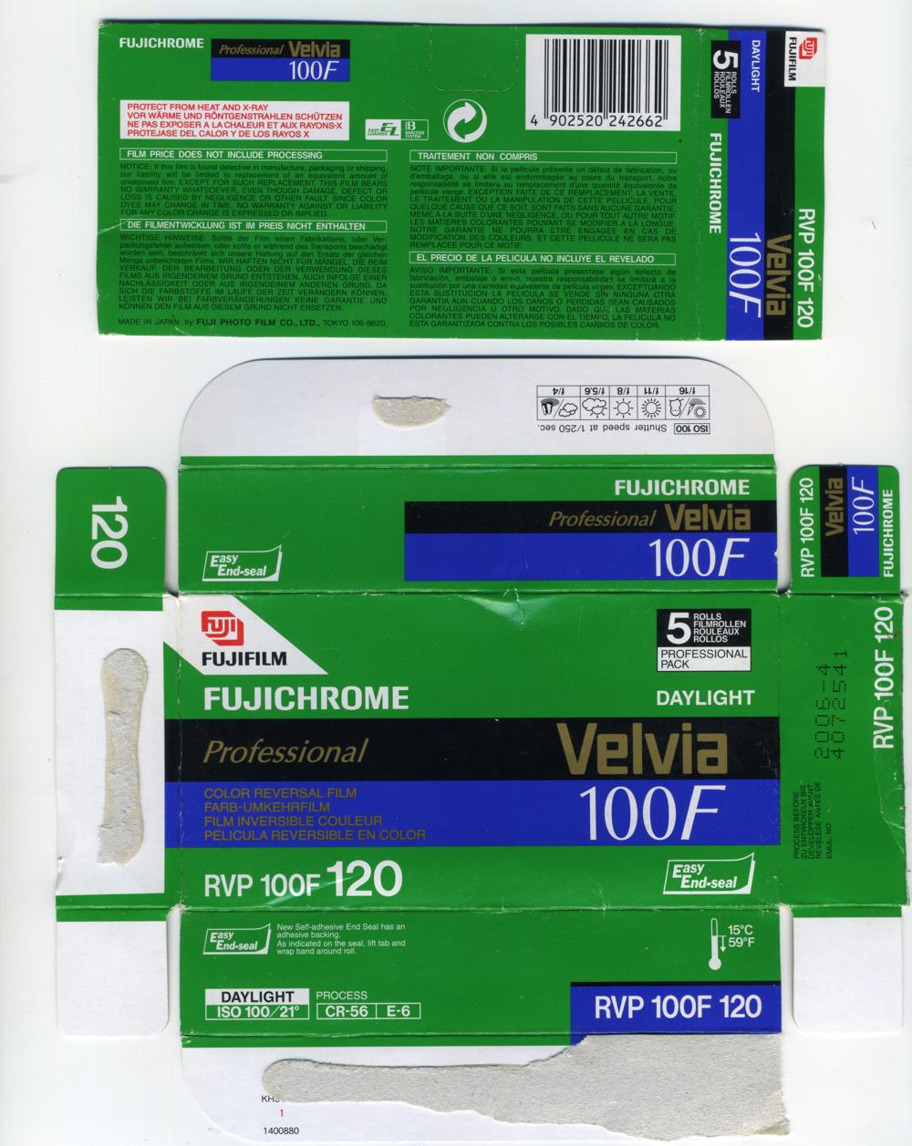 Fujifilm Velvia 100F 120 film_box_outside