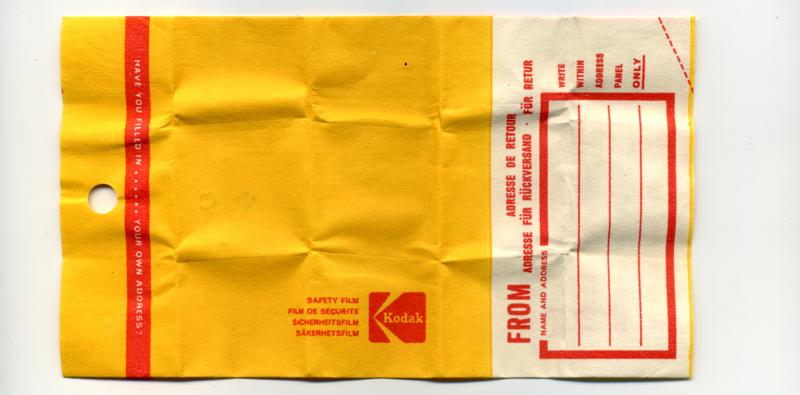 Kodak Kodachrome 35mm film box processing envelope