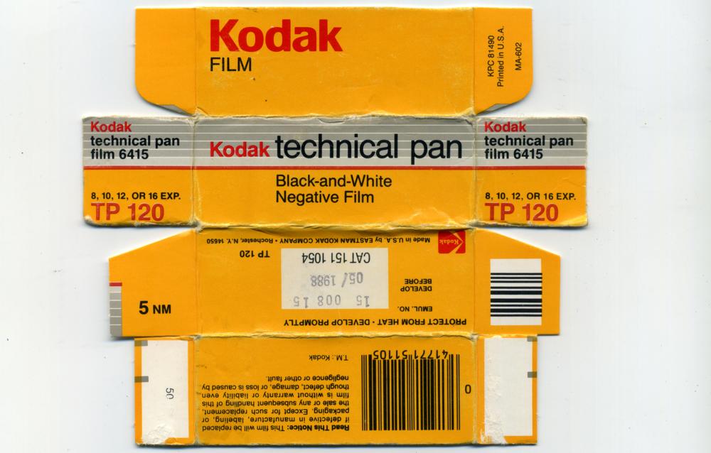 Kodak Technical Pan 6415 120 film_box_outside