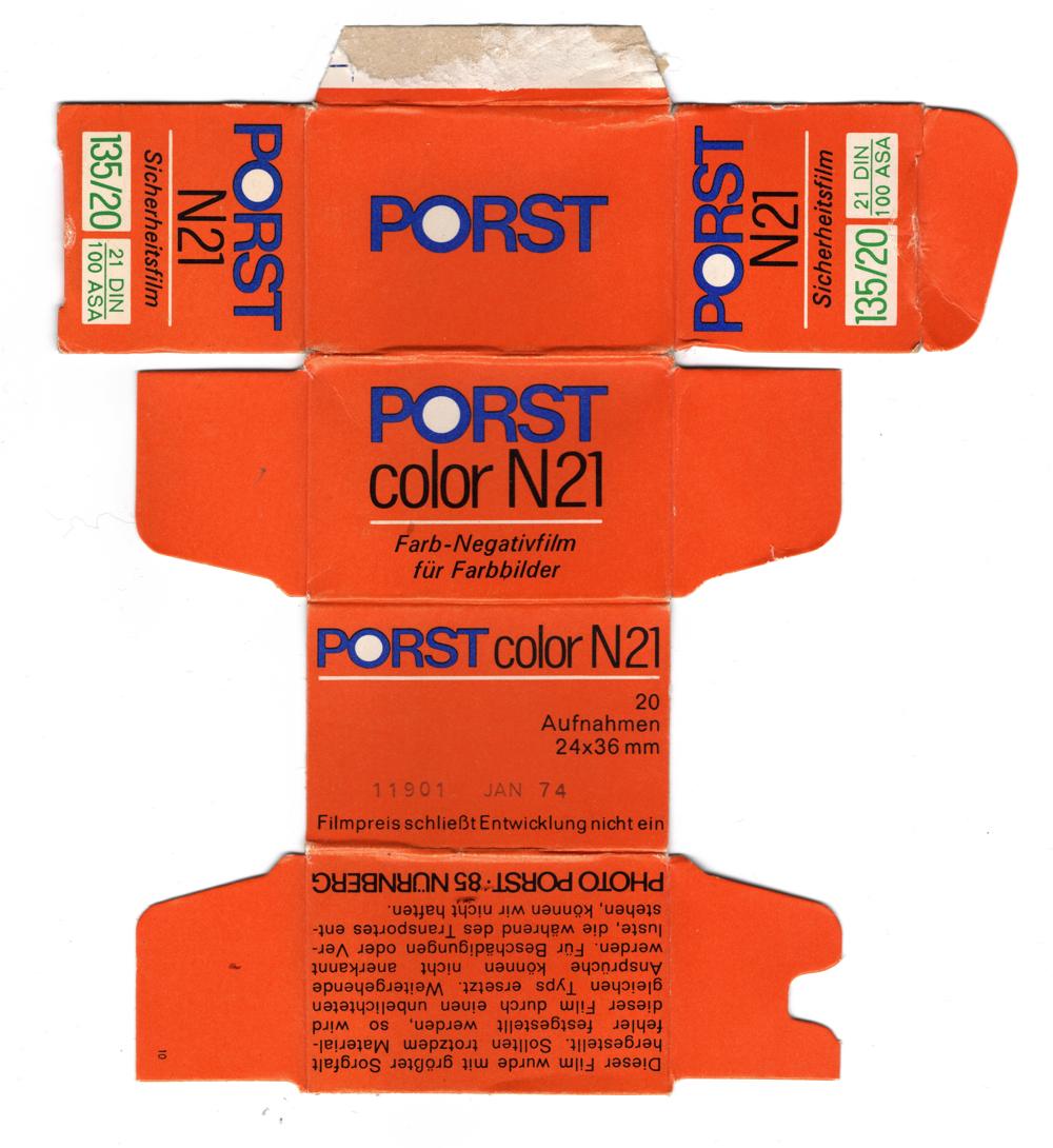 Porst Color N21 35mm film_box_outside