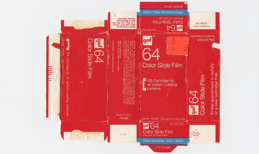 GAF Color Slide Film 126 film_box_outside
