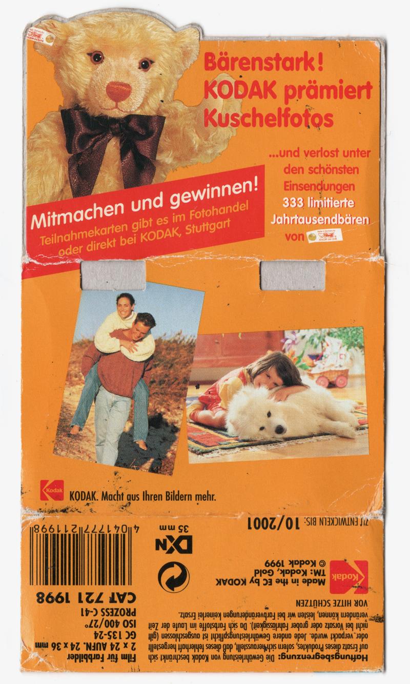 Kodak Gold Ultra 35mm film box outside