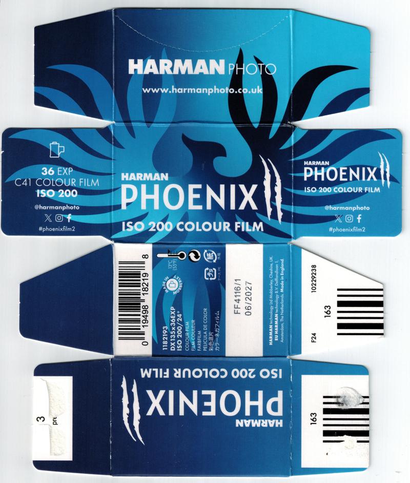 Harman Phoenix II 35mm film box outside