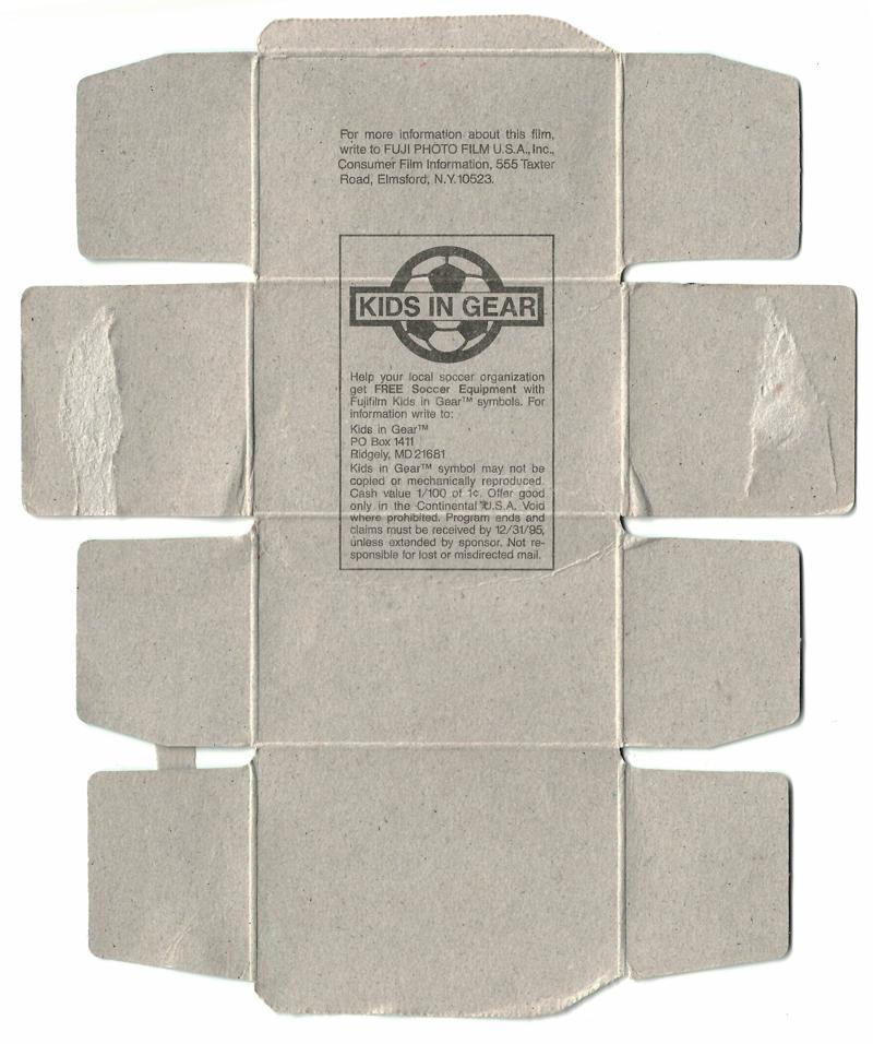 Fujifilm Sensia 35mm film box inside