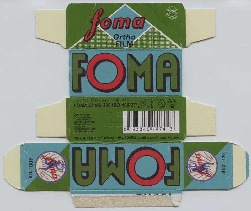 Foma Ortho 120 film box outside