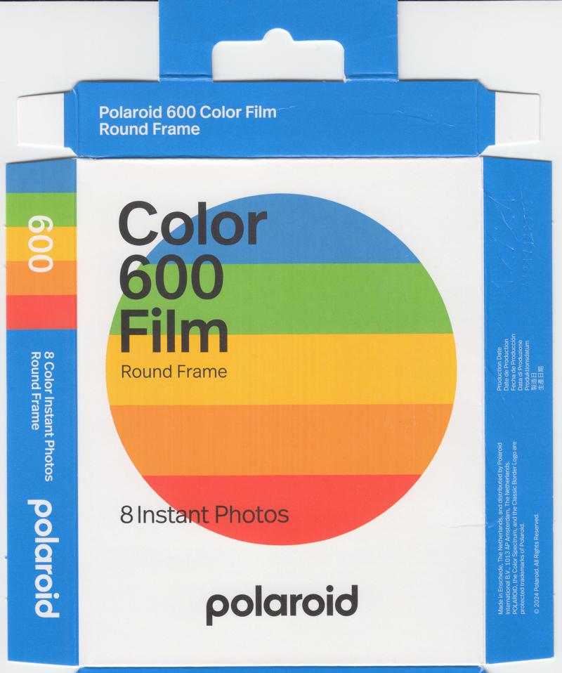 Polaroid Color 600 Film Round Frame Integral Film film box outside