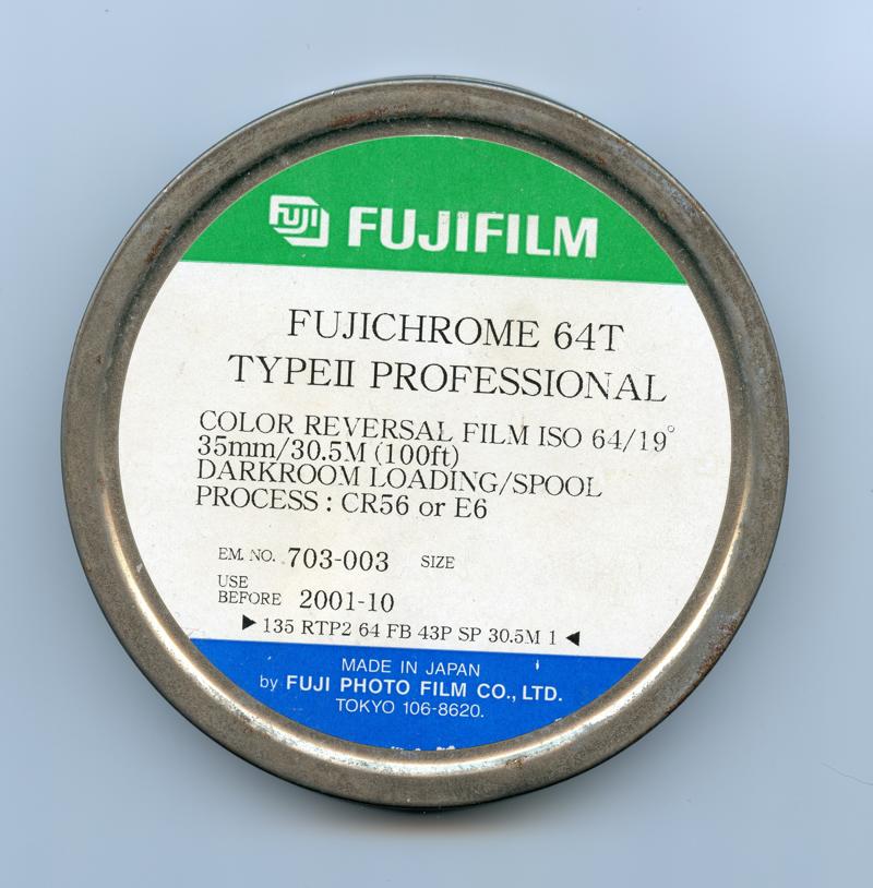 Fujifilm Fujichrome 64T Type II Professional 35mm film box outside