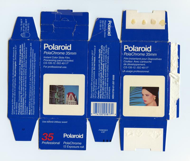 Polaroid PolaChrome 35mm 35mm film box outside