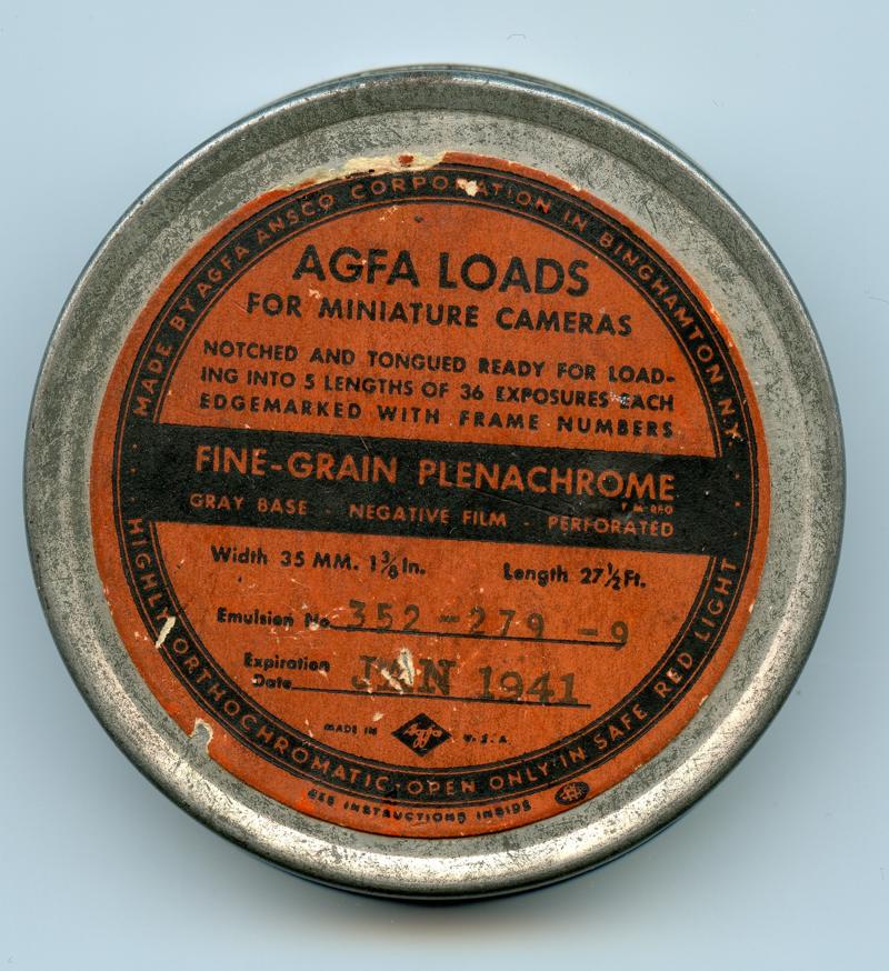 Agfa Fine-Grain Plenachrome 35mm film box outside