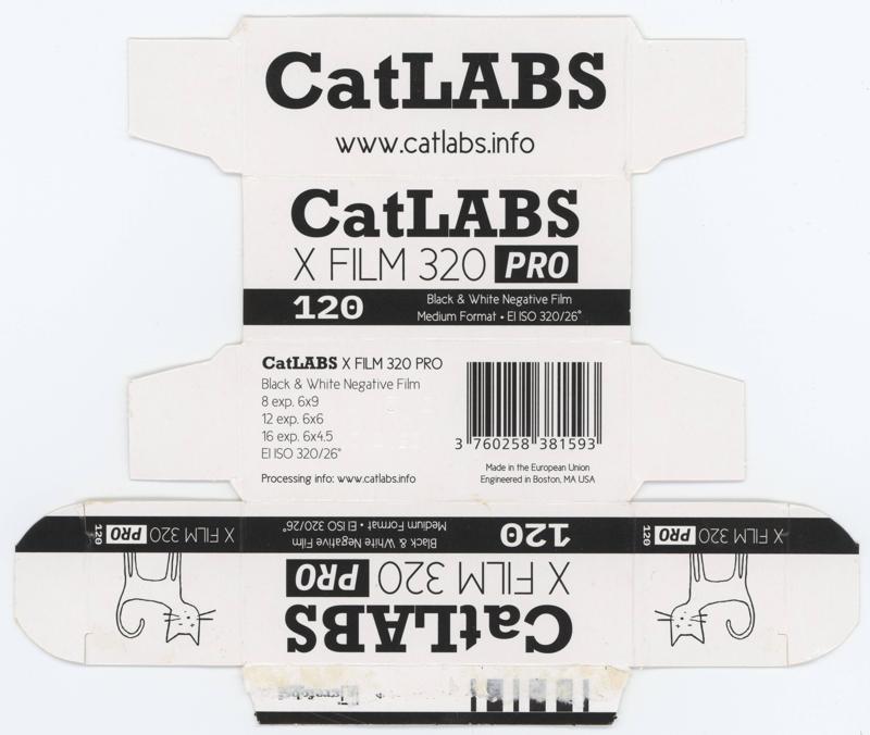 CatLABS X Film 320 Pro 120 film box outside