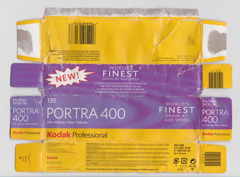 Kodak Portra 400 35mm film box outside