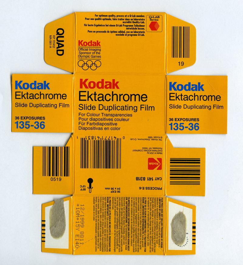 Kodak Ektachrome Slide Duplicating Film 35mm film box outside