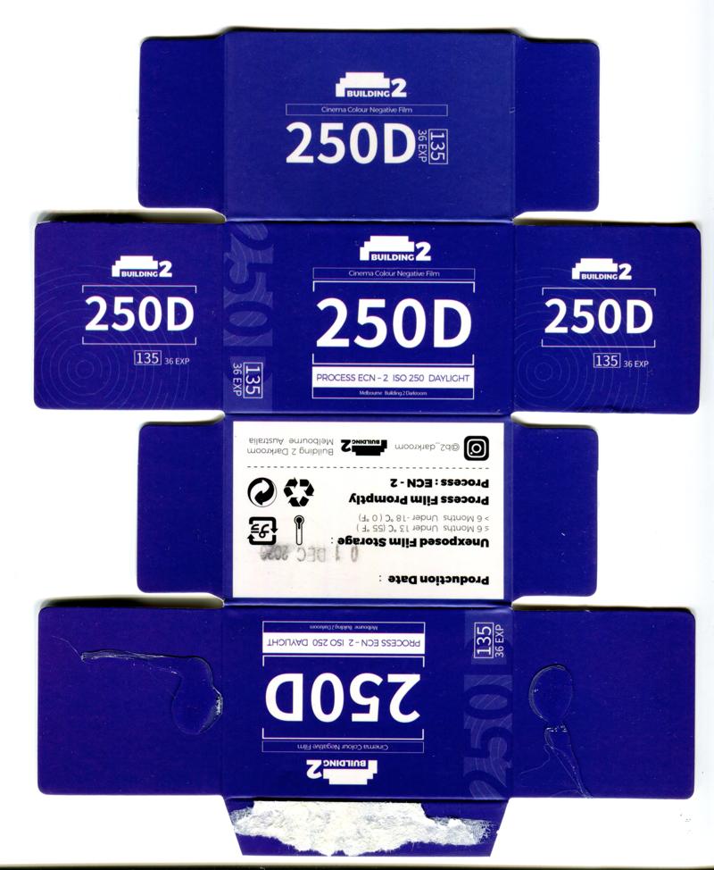 Building 2 250D 35mm film box outside