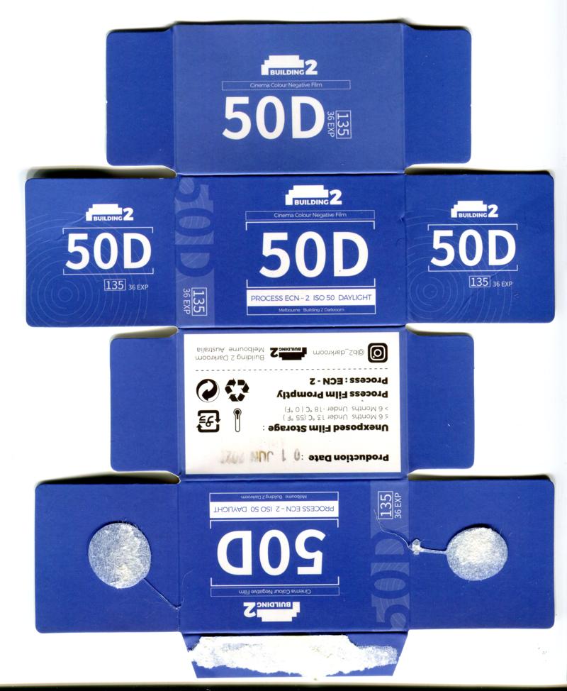 Building 2 50D 35mm film box outside