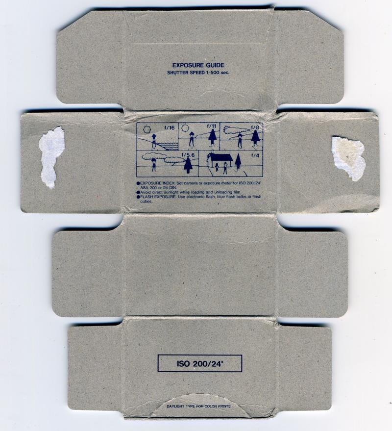 Konica Centuria 200 35mm film box inside