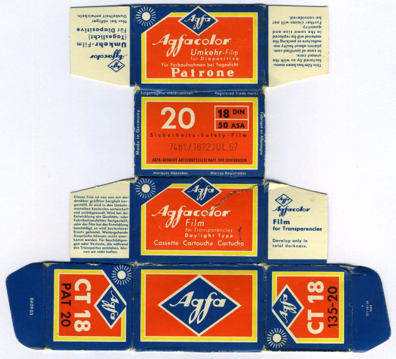 Agfa AgfaColor CT 18 35mm film box outside