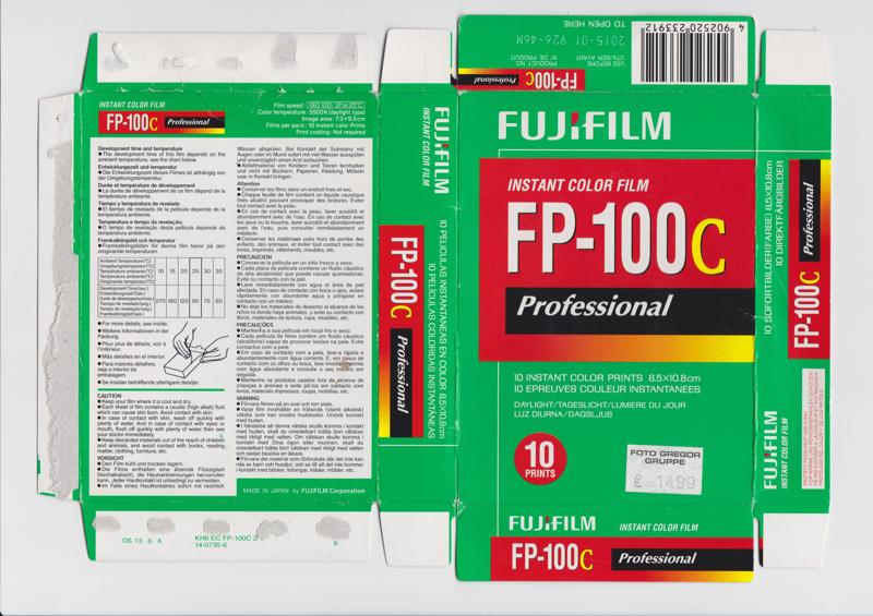 Fujifilm FP-100C Pack Film film box outside