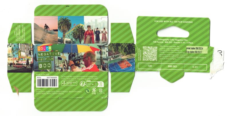 Lomography Color Negative Film 120 film box outside