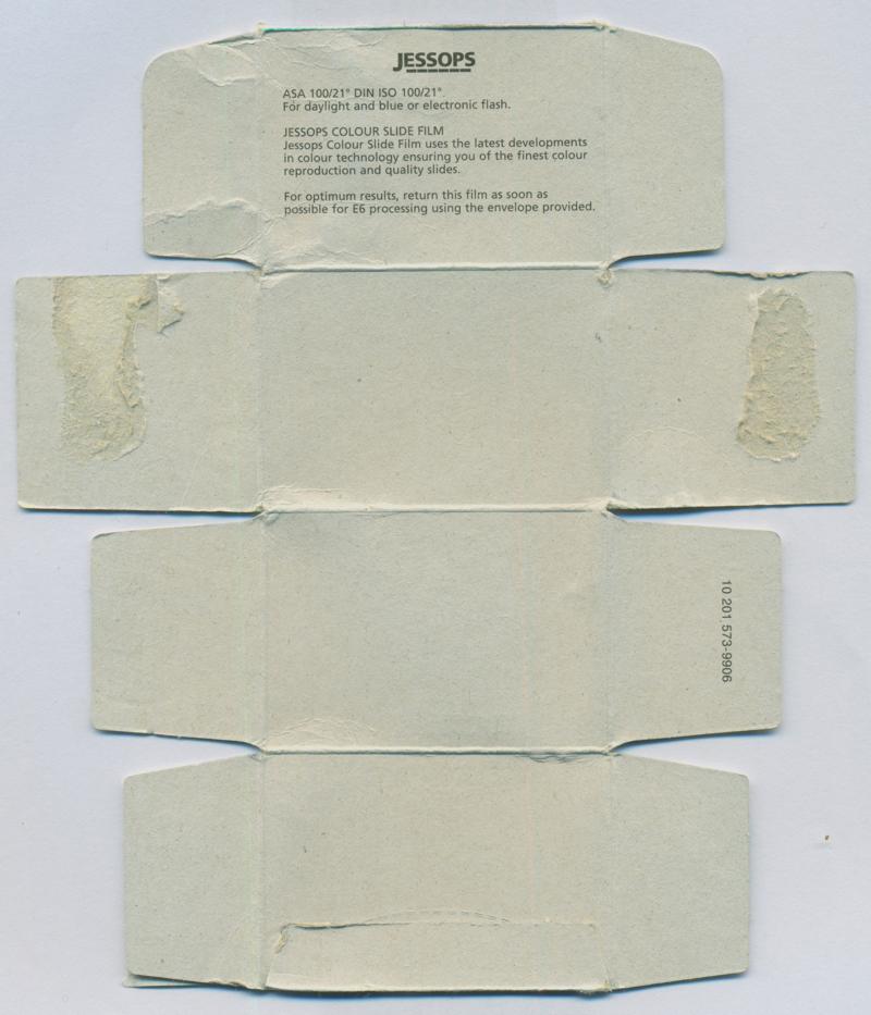 Jessops CS100 35mm film box inside