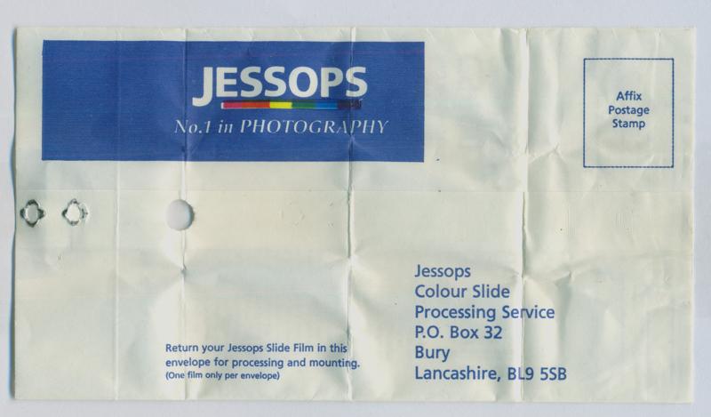 Jessops CS100 35mm film box processing envelope