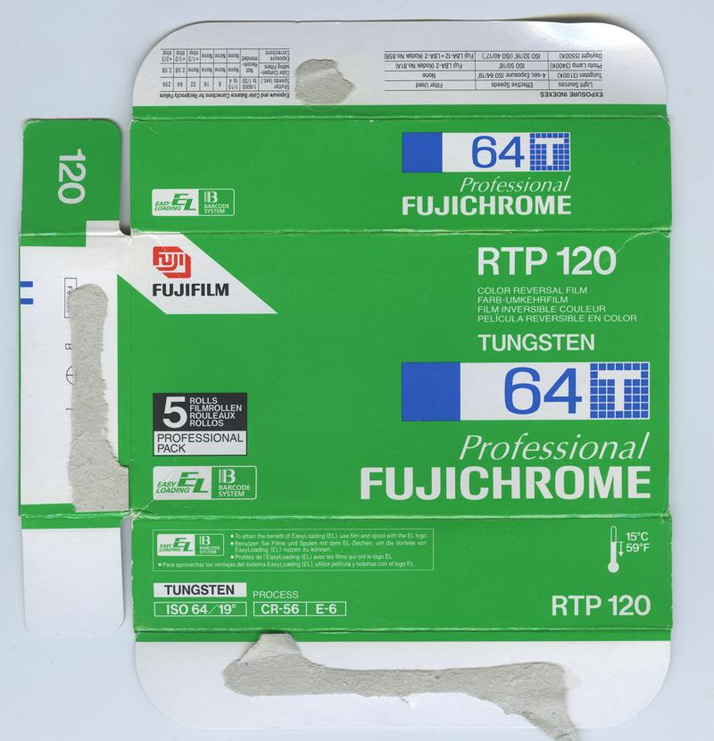 Fujifilm Fujichrome 64T 120 film box outside