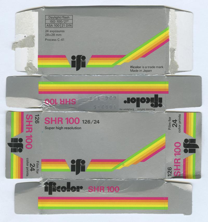 Ificolor SHR 100 126 film box outside