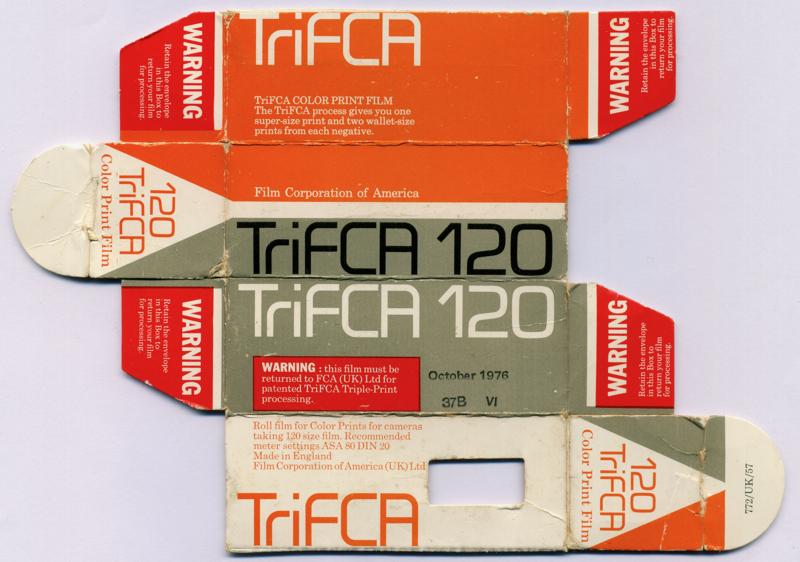 Film Corporation of America TriFCA 120 120 film box outside