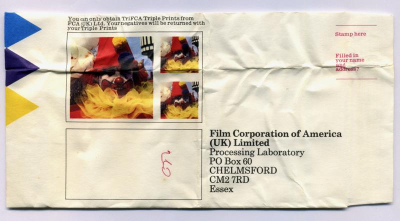 Film Corporation of America TriFCA 120 120 film box processing envelope