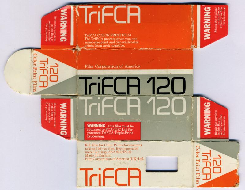 Film Corporation of America TriFCA 120 120 film box outside