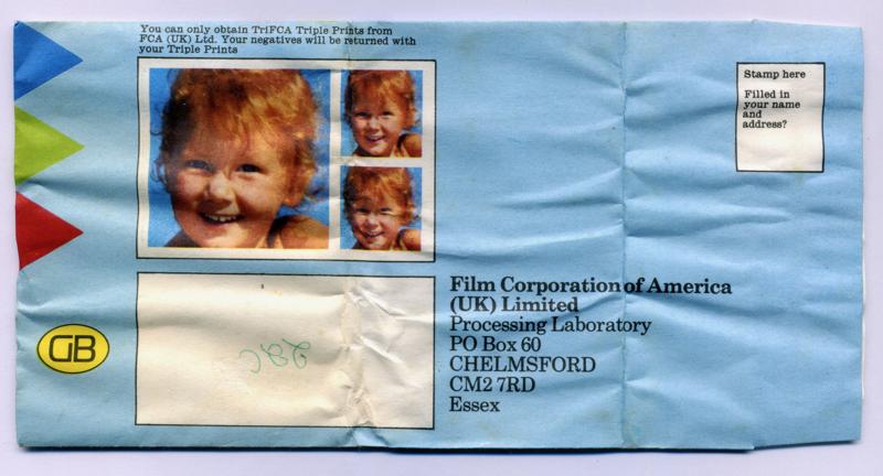 Film Corporation of America TriFCA 120 120 film box processing envelope