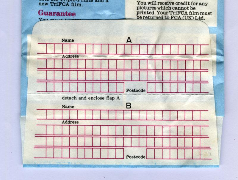 Film Corporation of America TriFCA 120 120 film box processing envelope