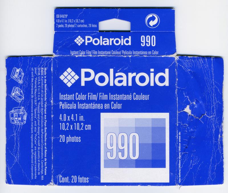 Polaroid 990 Integral Film film box outside
