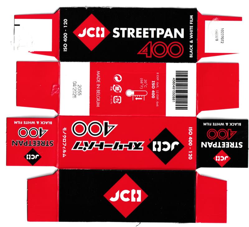 JCH Streetpan 120 film box outside