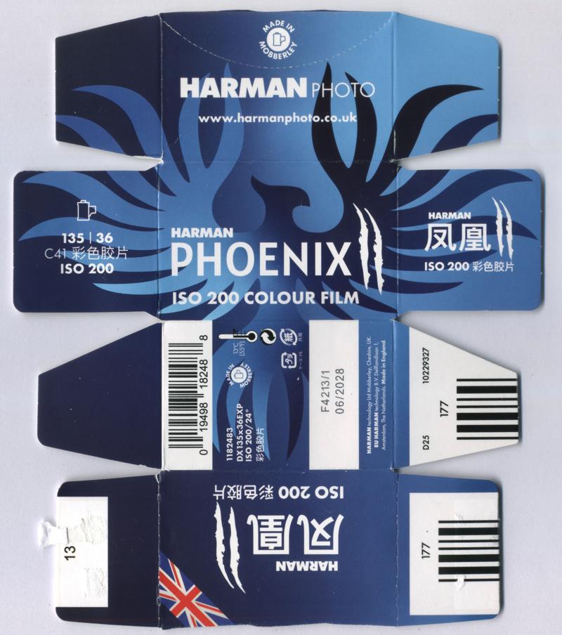 Harman Phoenix II 35mm film box outside
