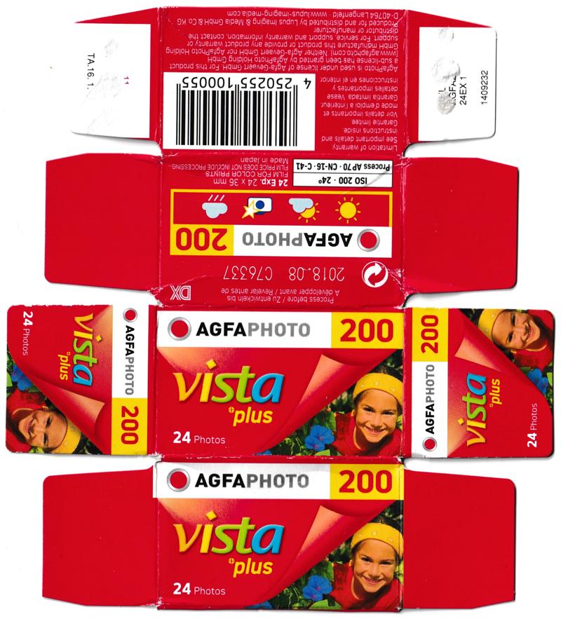 Agfa Vista Plus 200 35mm film box outside