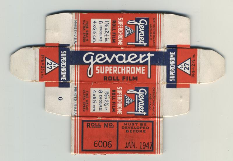 Gevaert Superchrome 127 film box outside