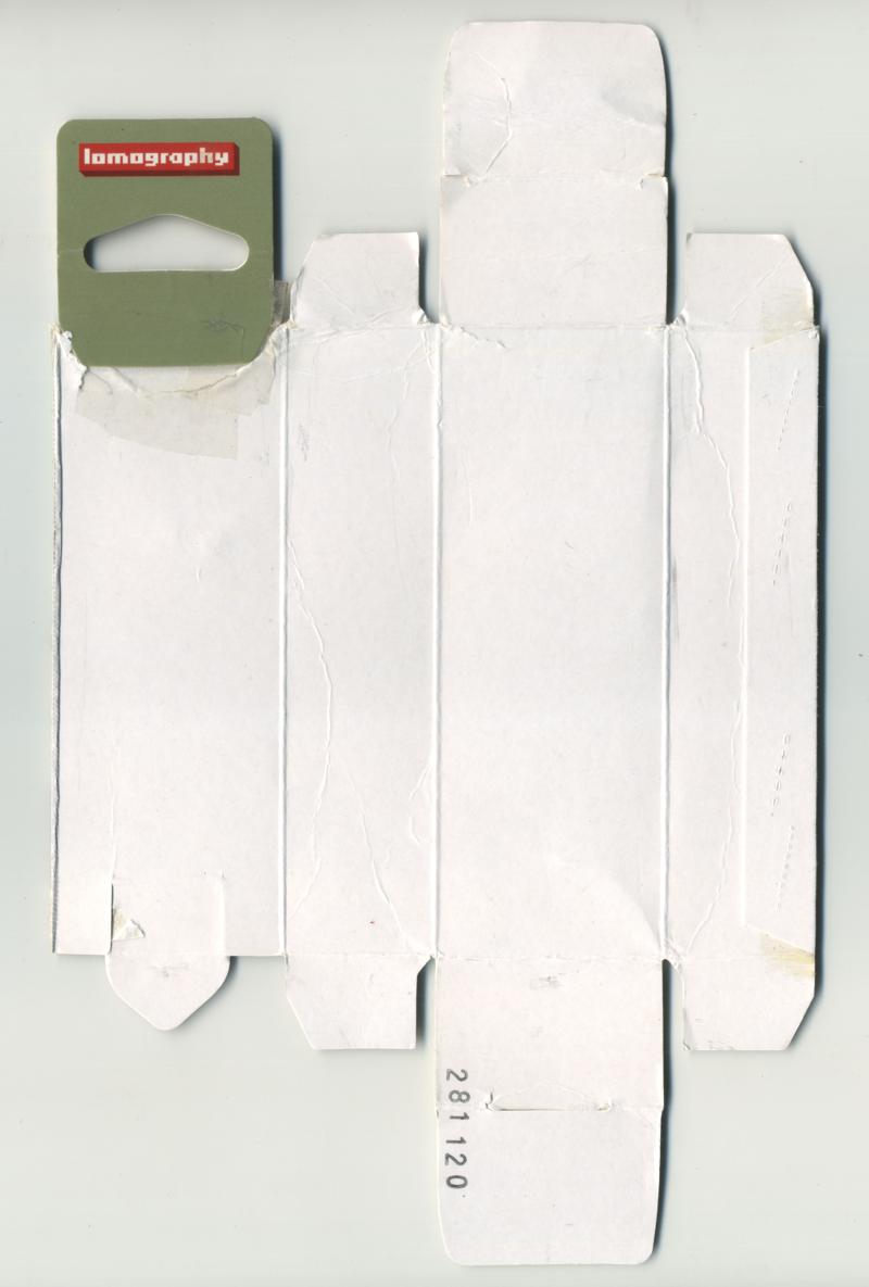 Lomography Tiger 110 film box inside