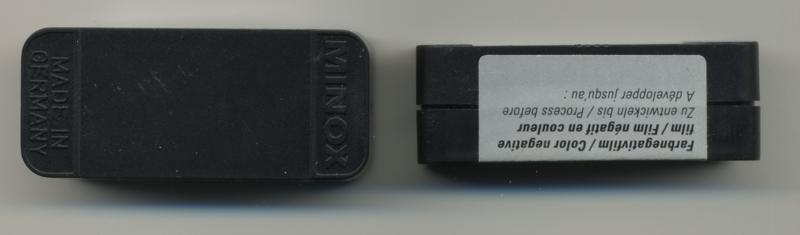 Minox MinoColor 100 Pro 8x11mm film box outside