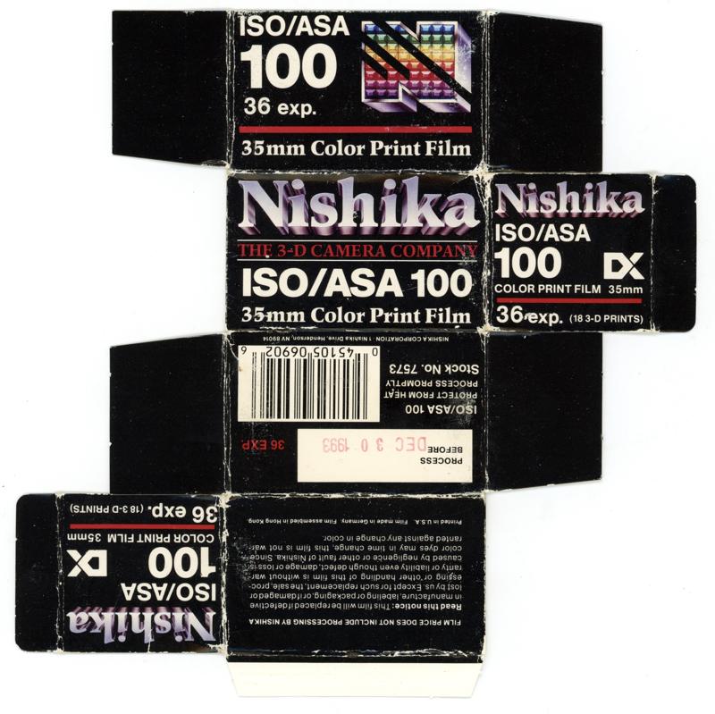 Nishika Color Print Film 35mm film box outside