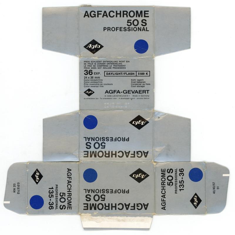 Agfa AgfaChrome 50 S 35mm film box outside