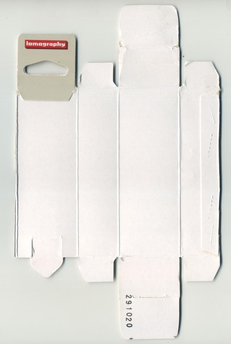 Lomography Lobster Redscale Negative 110 film box inside