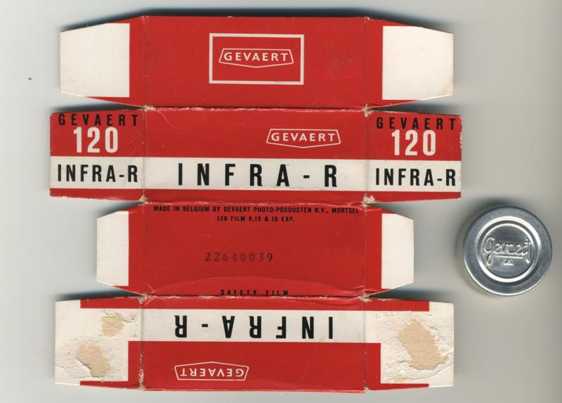 Gevaert Infra-R 120 film box outside