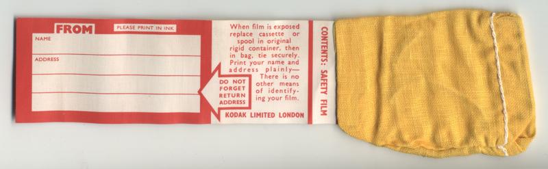 Kodak Kodachrome II 828 film box processing envelope