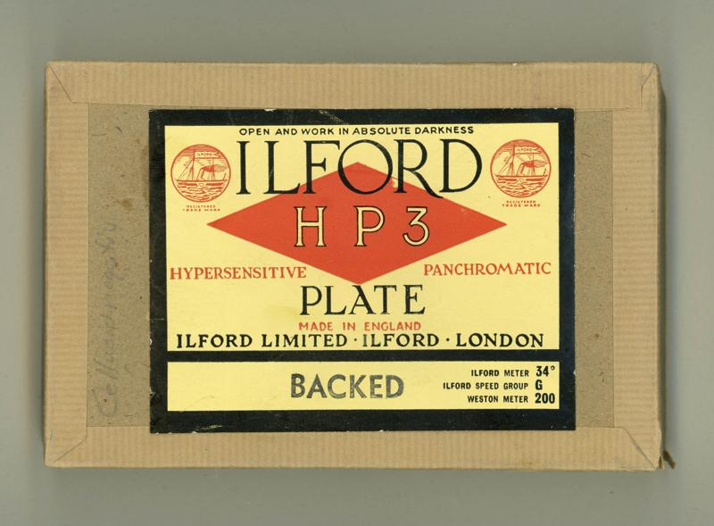 Ilford HP3 Unknown film box outside