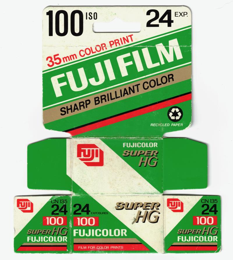 Fujifilm Fujicolor Super HG 35mm film box outside