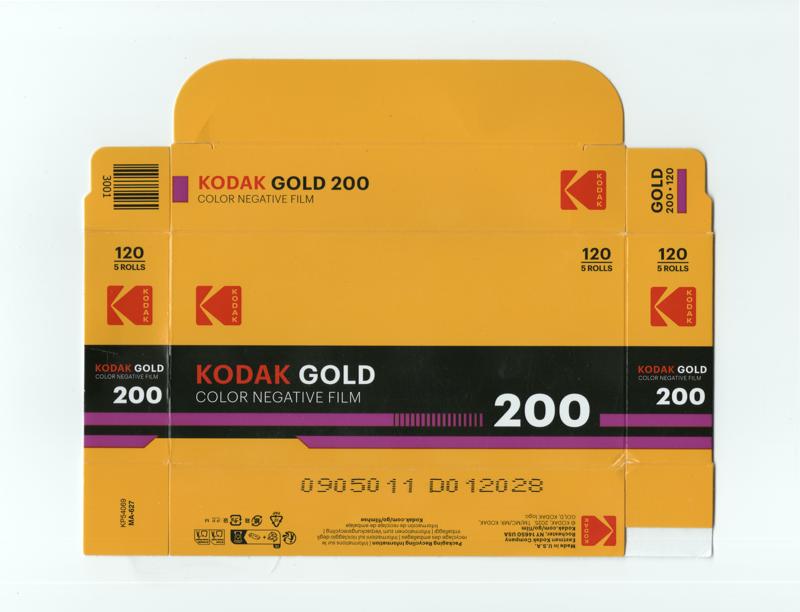 Kodak Gold 200 120 film box outside