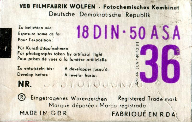 ORWO UK18 35mm film box outside