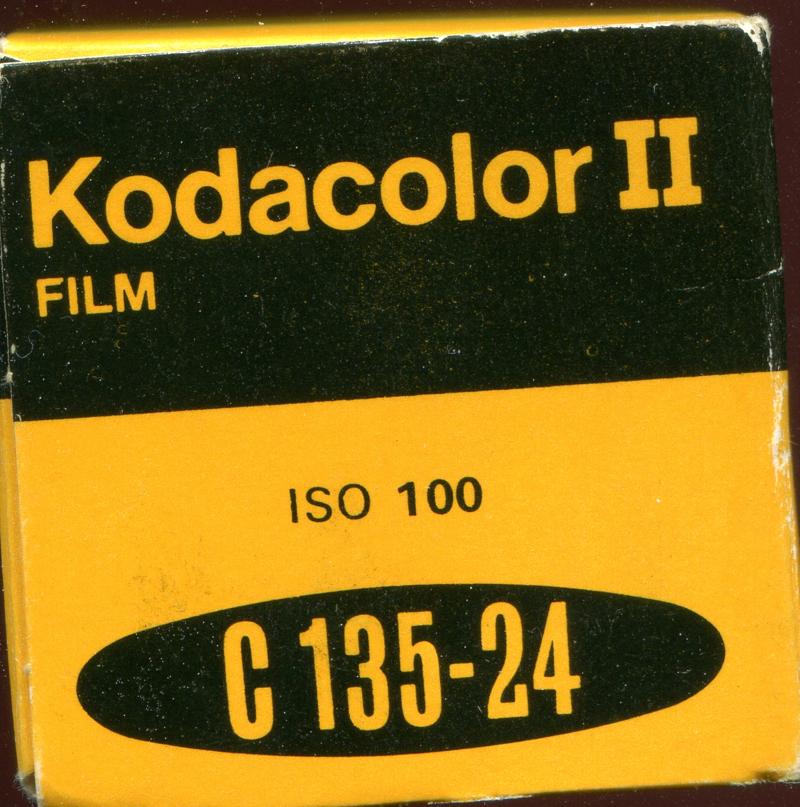 Kodak Kodacolor II 35mm film box outside